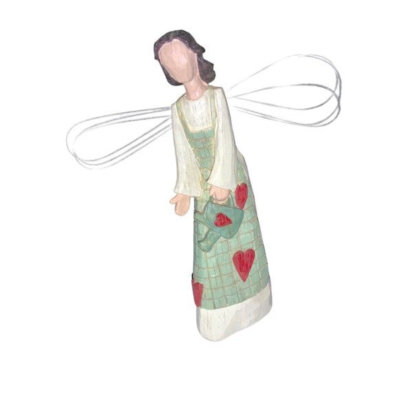 Angel with Watering Can and Wire Wings - Picture 9 of 11